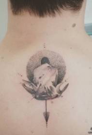retrato de espalda tatuaje tatuaje patrón