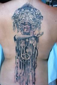 modello strano tatuaggio donna posteriore