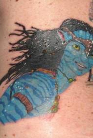 likod ng kulay na pattern ng tattoo ng Avatar avatar