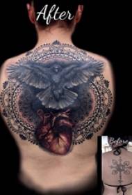 Patrón de tatuaje de águia patrón de tatuaxe de águila detrás