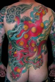 indietro sogno di cibo tradizionale pattern modello di tatuaggio