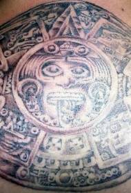 pada Aṣayan tatuu okuta kalẹnda Aztec 73513 - Pada Aztec Art Bird Tattoo Pattern