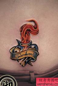 modello di tatuaggio fiamma fiamma lampada a olio amore ragazze vita