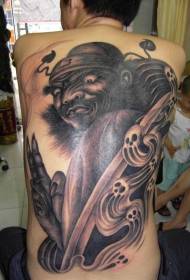 Volver misterioso guerrero y patrón de tatuaje furtivo