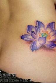 pattern ng kulay ng baywang lotus tattoo