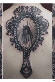 back ຮູບແບບ tattoo ກະຈົກຫນ້າຢ້ານໃນເອີຣົບແລະອາເມລິກາ
