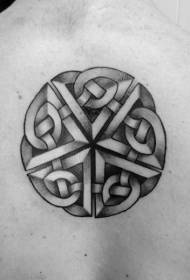 nazaj keltski simbol vozla okrogel vzorec tatoo