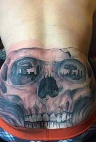 cintura negro gris estilo hermoso cráneo y patrón de tatuaje de explosión de bomba