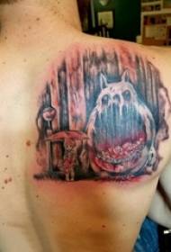 ragazzi torna a dipingere Acquerello schizzo creativo horror fantasma tatuaggio immagine