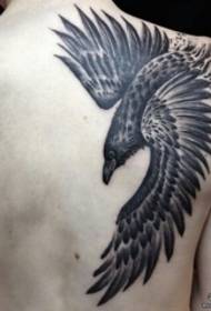 zadní škola vynikající vrána tetování vzor