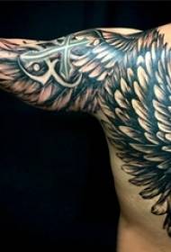 djemtë e krahëve të tatuazheve djemtë e materialeve të bëra nga tatuazhet Angel Wings Tattoo Model