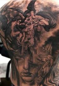 tounen etranj konbinezon de zanj ak fanm misterye modèl tatoo pòtrè