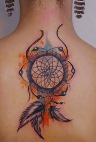 atzeko kolorea eskola berria ametsa harrapatzaile tatuaje eredua