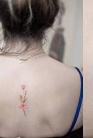 nenas de volta pintadas bosquexo literario pequenas flores frescas tatuaxes