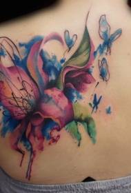 ar ais dath álainn tattoos bláthanna Floral