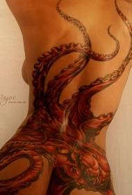 返回紅海動物怪異的章魚紋身圖案