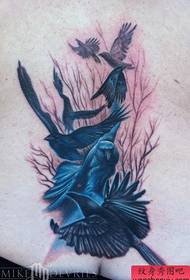 Tattoo 520 պատկերասրահ. Իրան Raven դաջվածքի նախշերով նկար