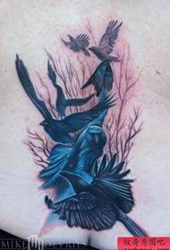 Galleria del tatuaggio 520: Immagine del modello del tatuaggio del corvo della vita