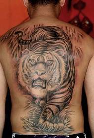 back to the domineering tiger down the mountain tattoo figure