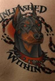 kucēna tetovējuma attēls vīrieša muguras kucēna tetovējuma attēls