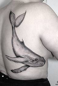 жіночий назад європейських та американських китів татуювання татуювання кит