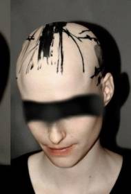 modello di tatuaggio insetto testa stile realistico nero