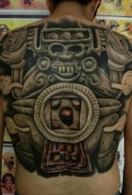 spatele complet modelul de tatuaj cenușiu negru din spate