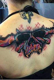 Hrbtna lobanja Barva zajeti Tattoo Vzorec Tattoo