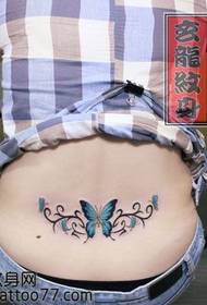 waist popular waist flower butterfly tattoo pattern