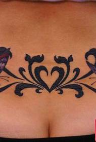 achterste taille totem vlinder tattoo patroon
