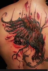 назад сучасний стиль кольору татуювання орел