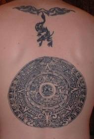 Modello tatuaggio tatuaggio pietra azteca