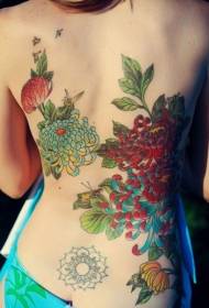 kumashure echinyakare pendi chrysanthemum tattoo pateni