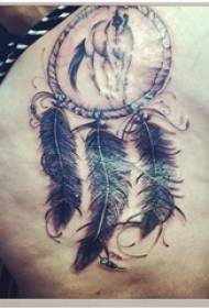 I-dreamcatcher ye-tattoo yamanani amakhwenkwe aphindayo emnatweni womfanekiso we tattoo