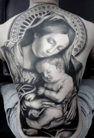 zurück Realistischer Stil religiöse Figur Tattoo-Muster