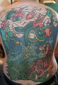 Modello di tatuaggio del drago volante ragazzi indietro modello di tatuaggio del drago