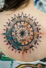 Zadné tetovanie geometrické tetovanie splash tetovanie vzor