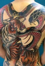 balik sa bag-ong kolor sa Hapon nga Tiger ug sumbanan sa tattoo sa bitin