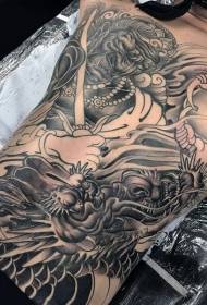 novo padrão de tatuagem de monstro demônio japonês