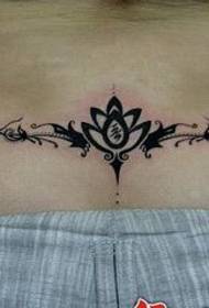 lány derékának népszerű jóképű totem tetoválás mintája