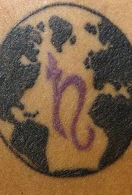 Pământ cu model de tatuaj simbol