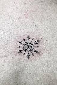 back back small snowflake sting line Tattoo pattern