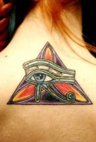 стара школа назад таємничий трикутник і візерунок татуювання очей Horus