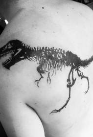 modelin e tatuazhit të personalitetit të zi të dinosaurit të zi 74193 - modeli mbrapa ilustrimit bukuria e ngjyrave me modelin e tatuazheve të luleve