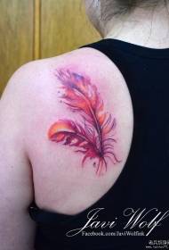 bakfärg fjäder stänk bläck tatuering mönster