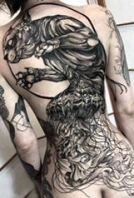 Baile animal tattoo girl back Baile animal tattoo picture
