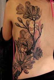 обратно нов стил Красив модел на татуировка на цветя