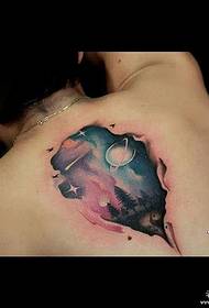 задний цвет звезды персонализированный рисунок татуировки