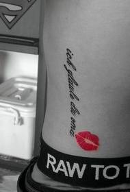 pas priljubljen lep črko črk tisk tatoo vzorec
