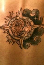 Miverina ny volana sy ny sun Totem Letter Tattoo Tattoo